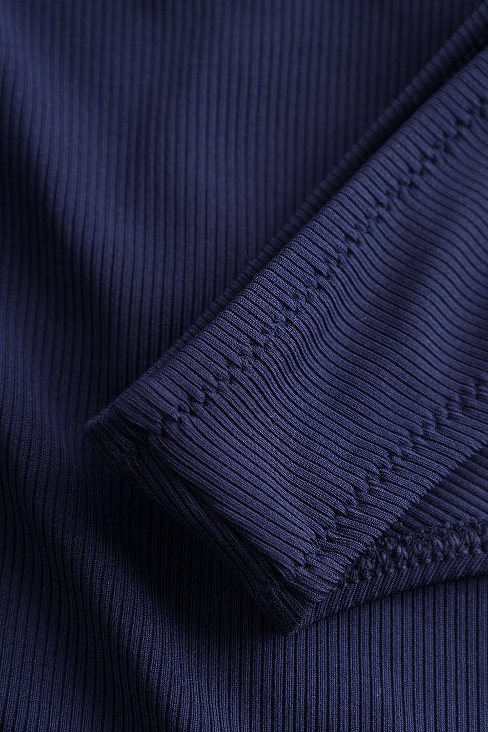 Rösch Klassische Bikini Hose Dunkelblau Modern Ripp Recyceltes Polyester/Elasthan