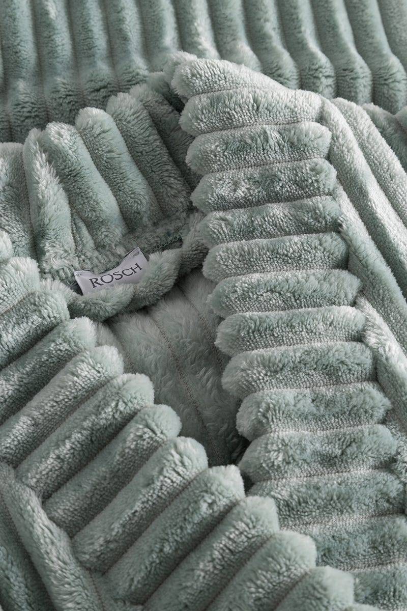 Rösch Morgenmantel Aus Flausch In Moderner Ripp-Optik 100% Polyester