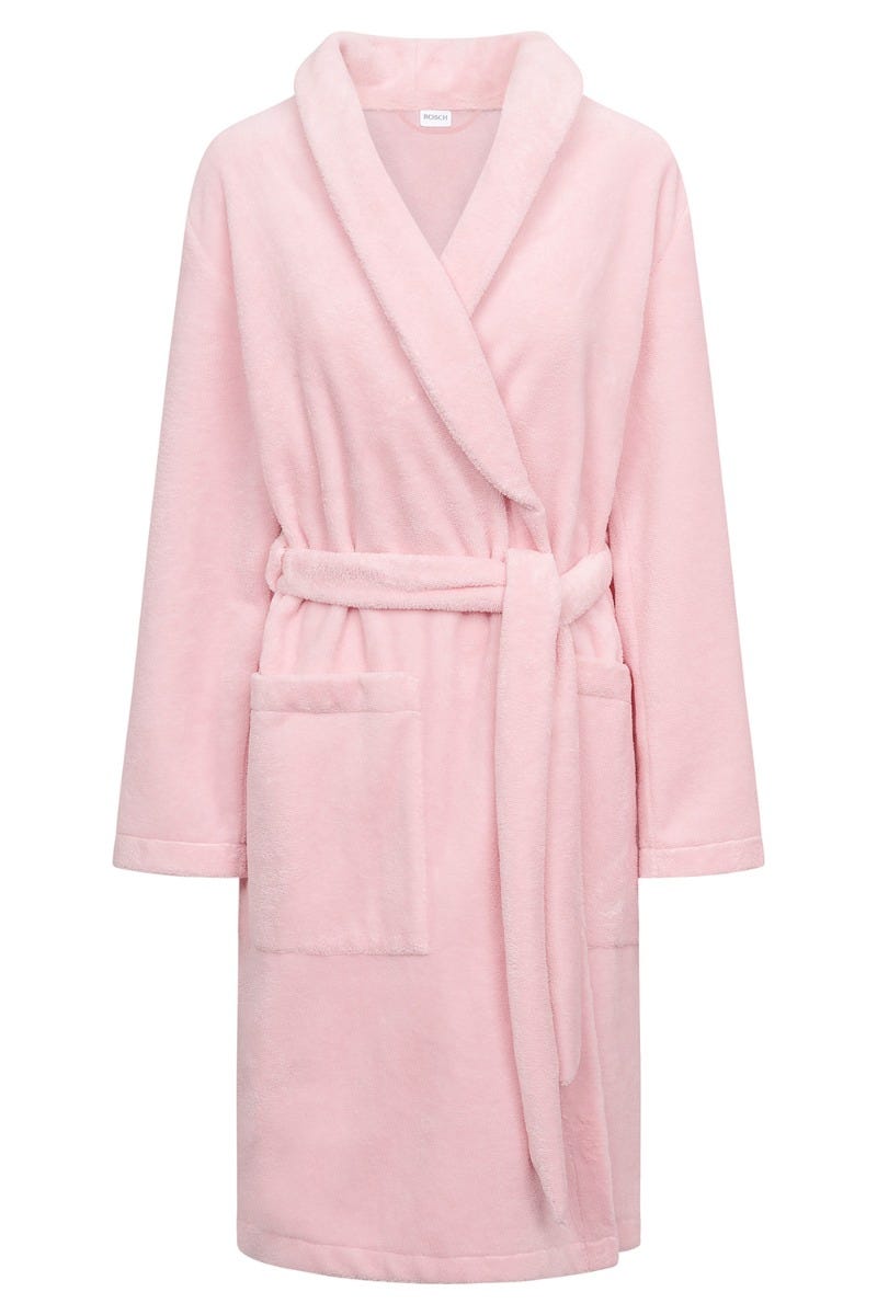 Rösch Morgenmantel Aus Flausch Kuschelig Materialmix