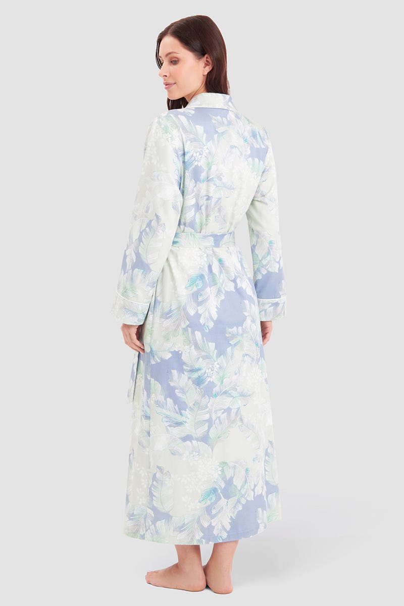 Rösch Morgenmantel Im Federdruck Art-Style Baumwolle/Modal