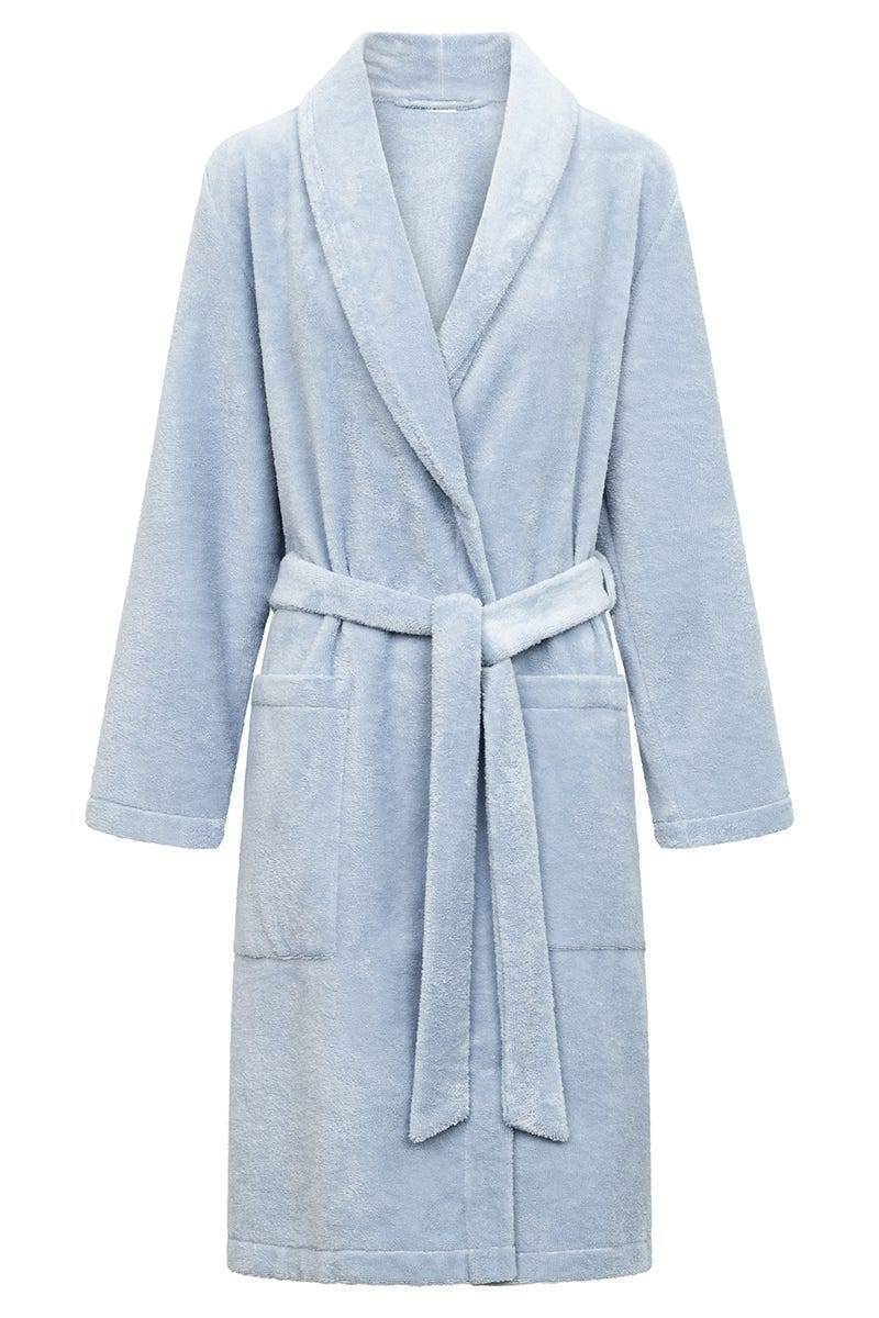 Rösch Morgenmantel In Wickelform Aus Flausch Materialmix