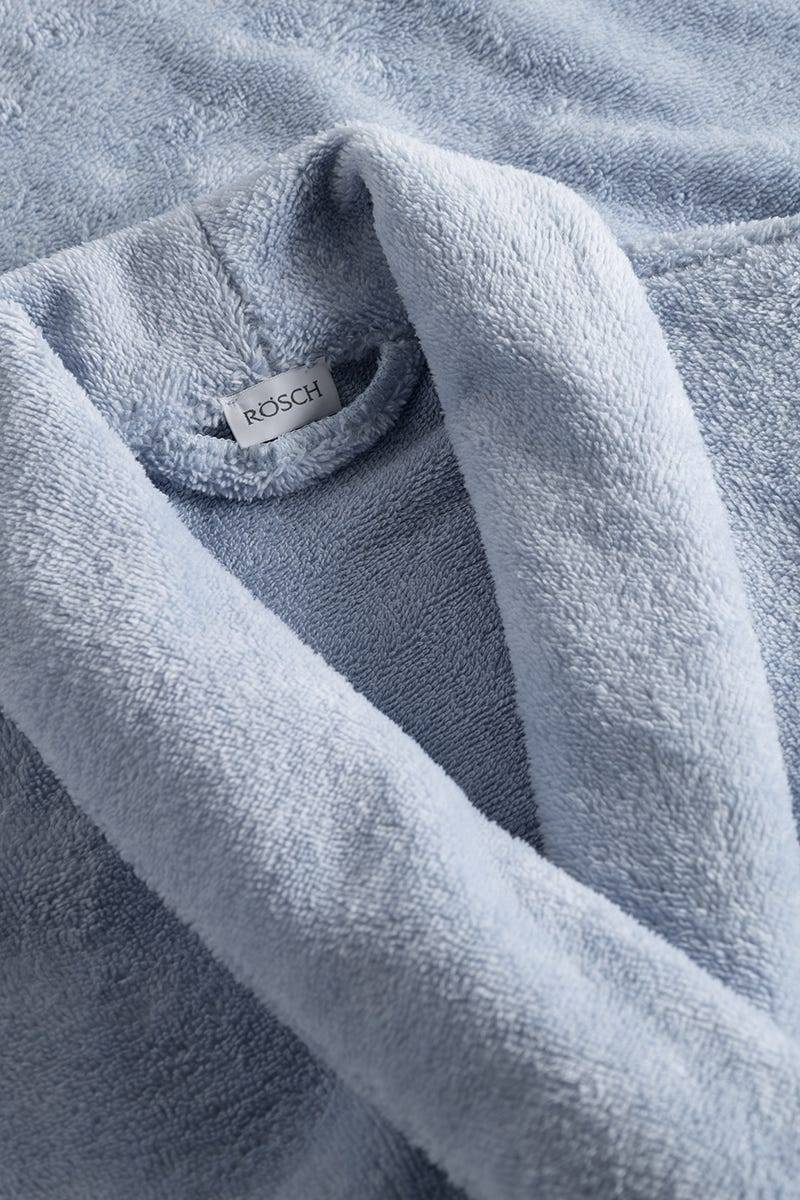 Rösch Morgenmantel In Wickelform Aus Flausch Materialmix