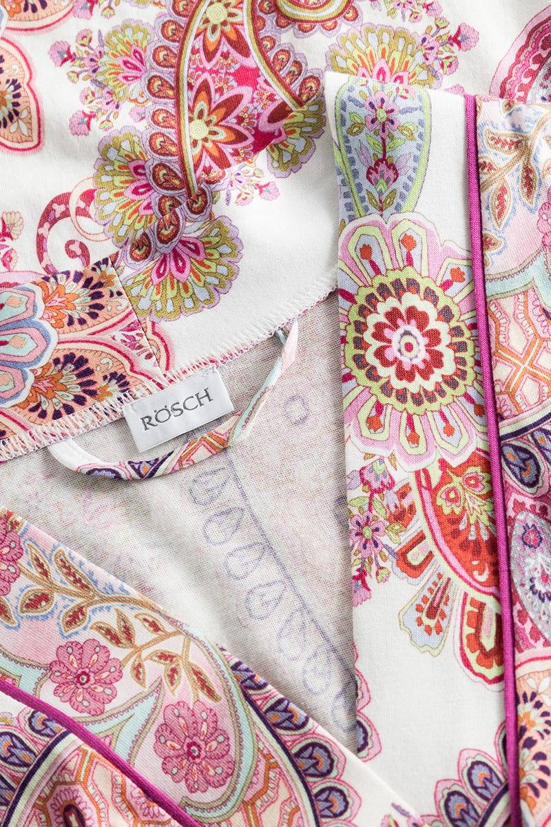 Rösch Morgenmantelim Paisley-Druck Beerenfarben Baumwolle/Modal