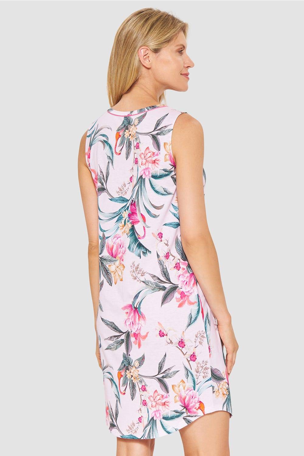 Rösch Nachthemd ärmellos Im Sommerlichen Blumendruck Exotisch Baumwolle/Modal