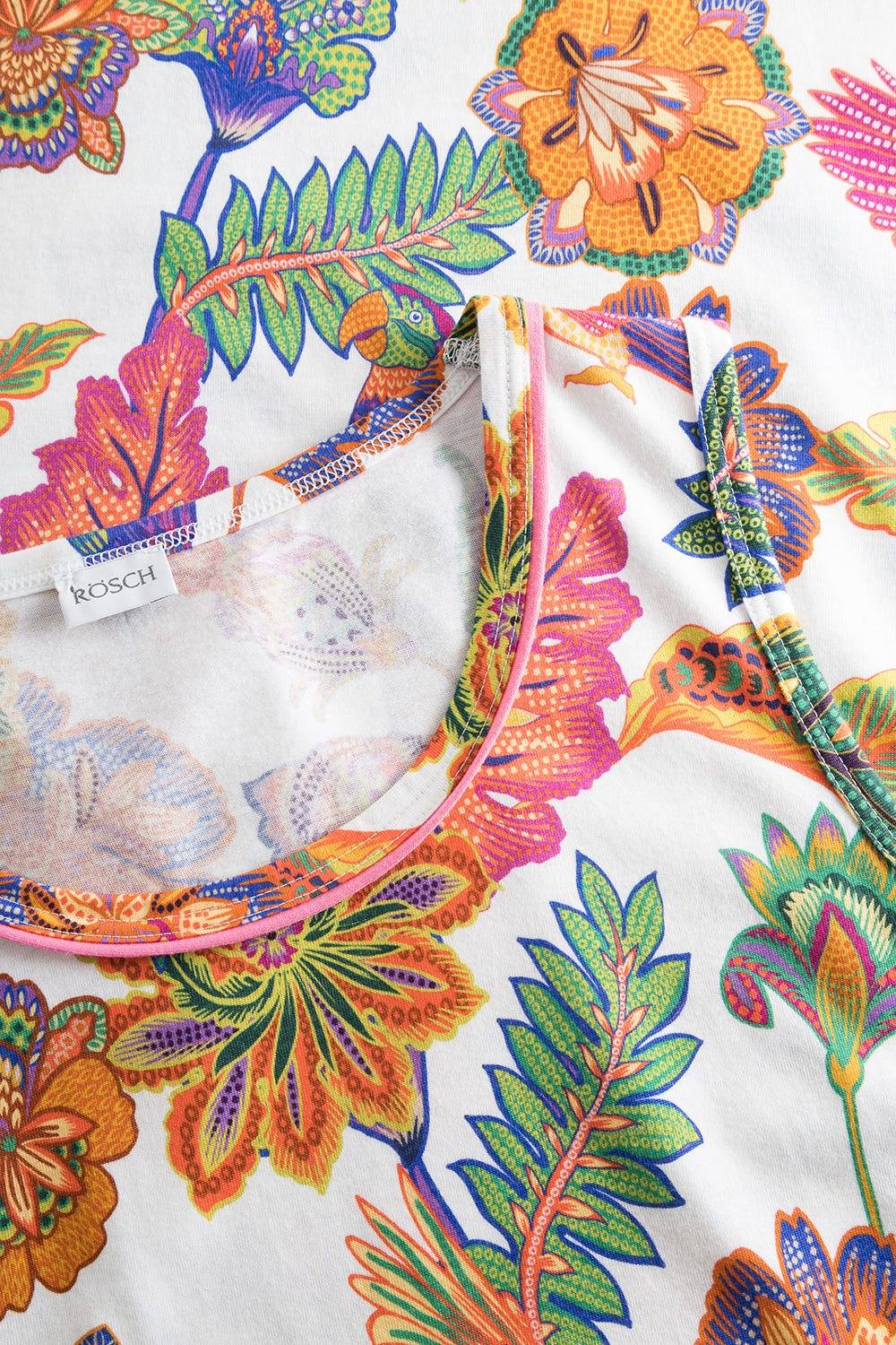 Rösch Nachthemd Ärmellos Mit Blumenprint Exotisch Baumwolle/Modal