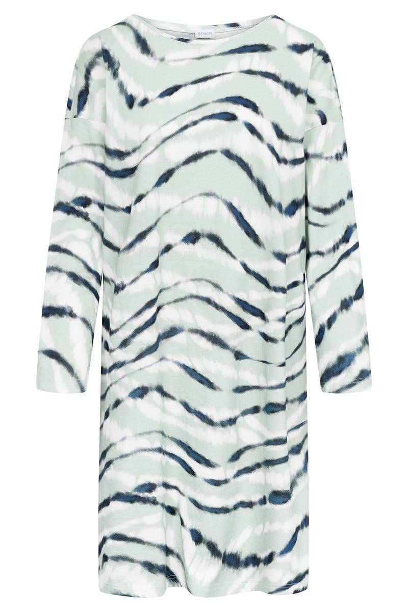 Rösch Nachthemd Im Batidruck Mintgrün 100% Baumwolle