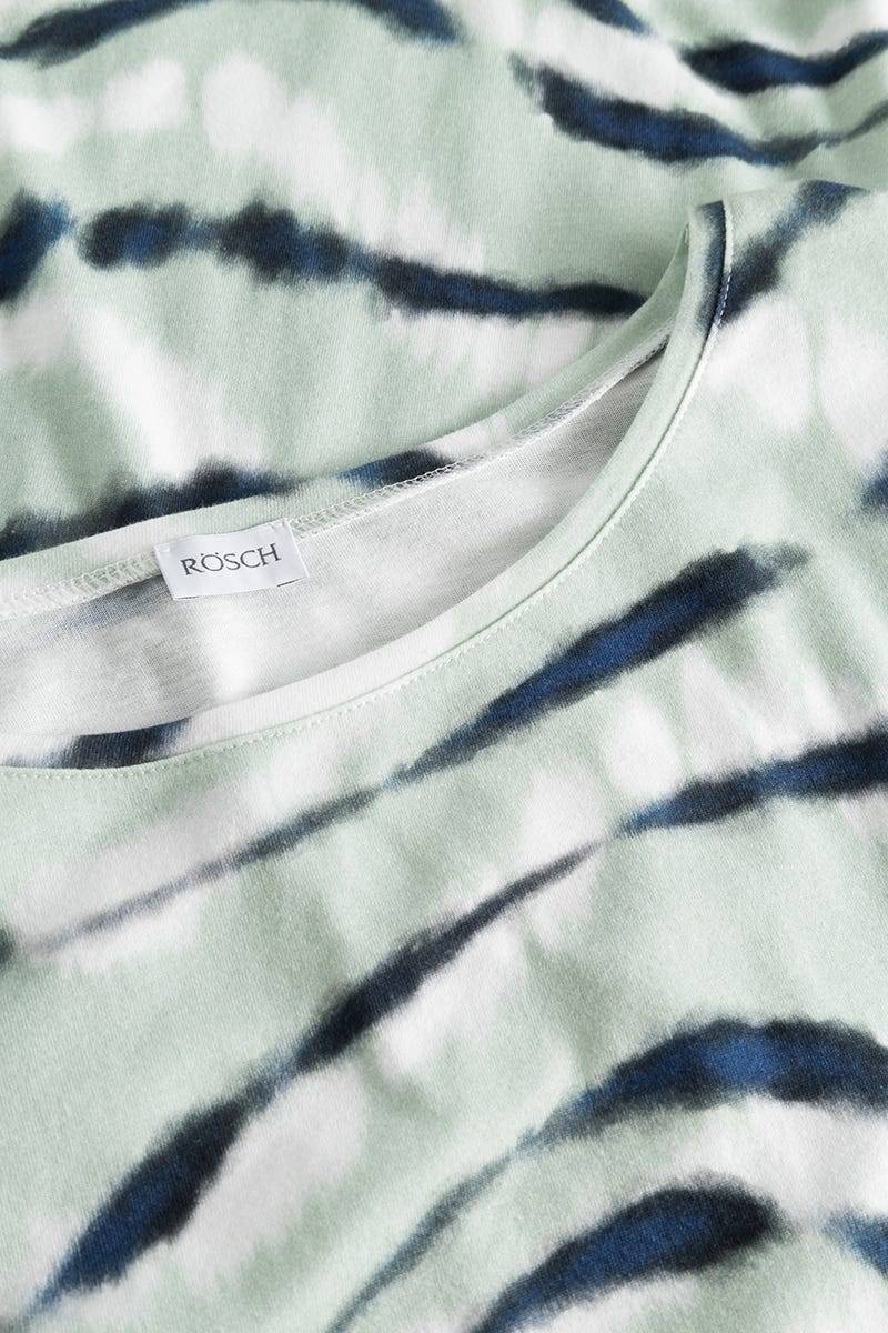 Rösch Nachthemd Im Batidruck Mintgrün 100% Baumwolle