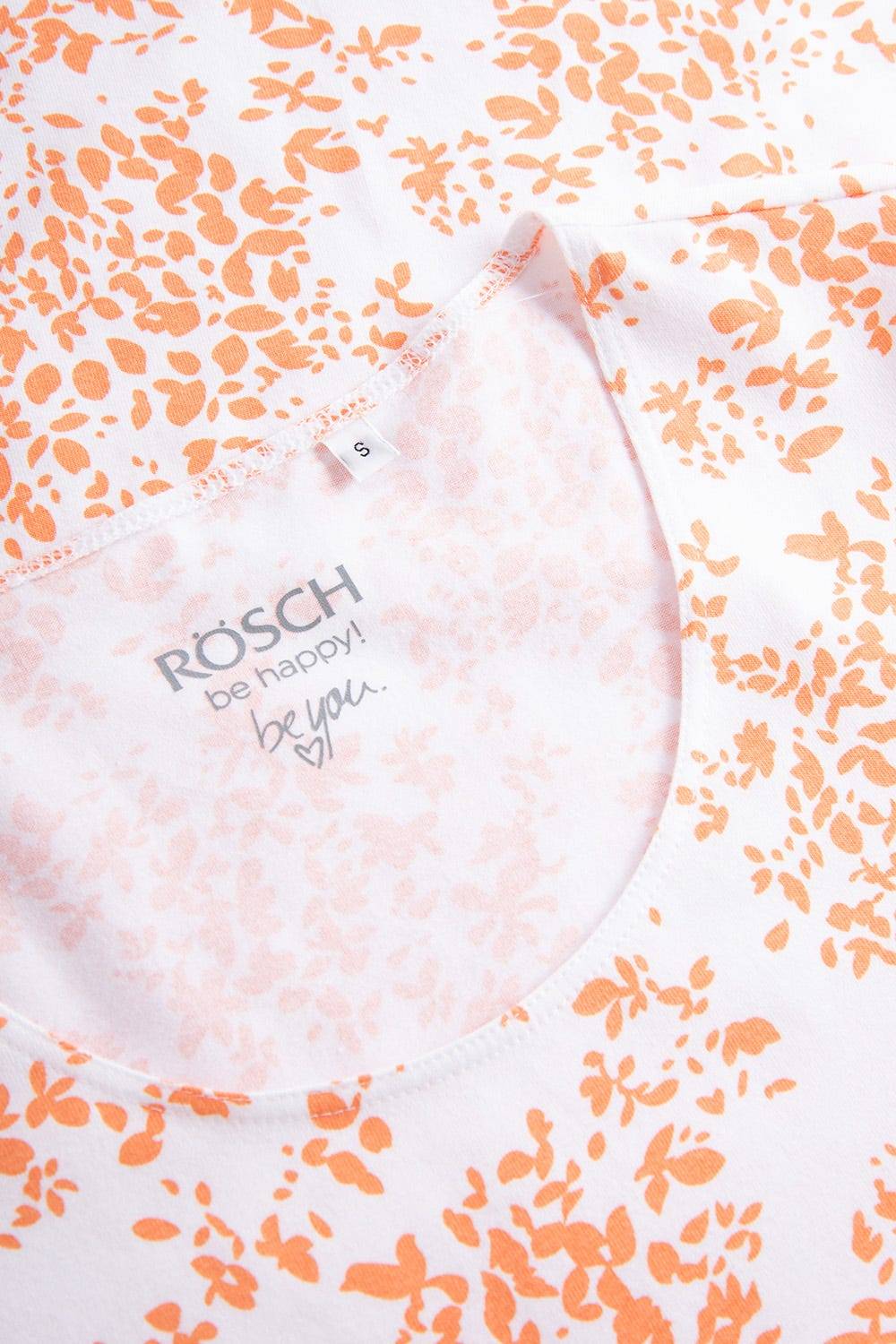 Rösch Nachthemd Im Blümchen-Design Orange Baumwolle/Elasthan