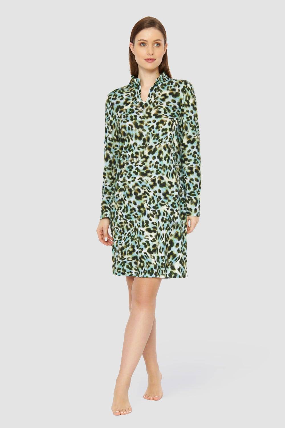 Rösch Nachthemd im bunten Leo-Druck Baumwolle/Modal Rösch Nachthemd im bunten Leo-Druck Baumwolle/Modal