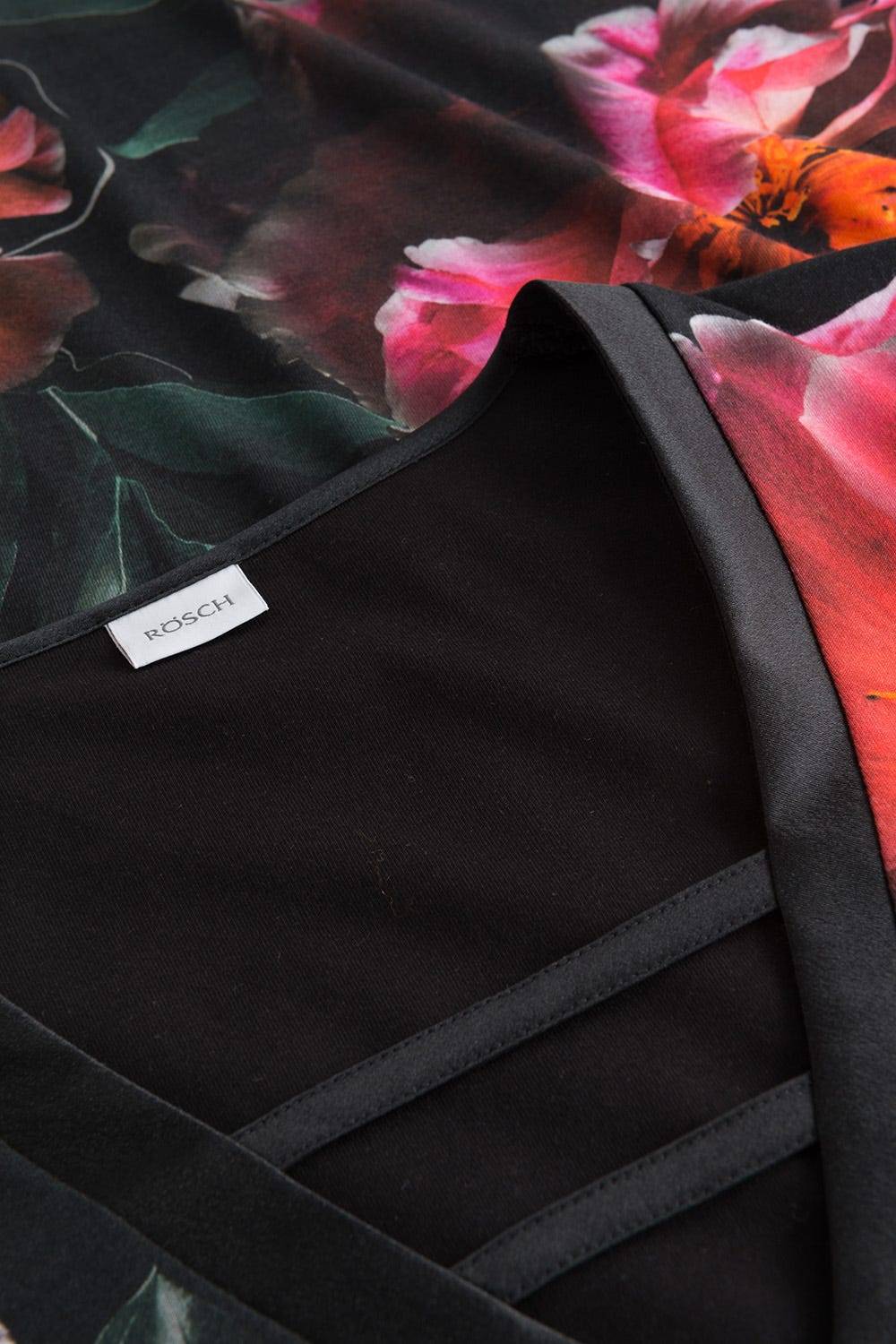 Rösch Nachthemd Im Eleganten Blumendruck V-Ausschnitt Baumwolle/Modal