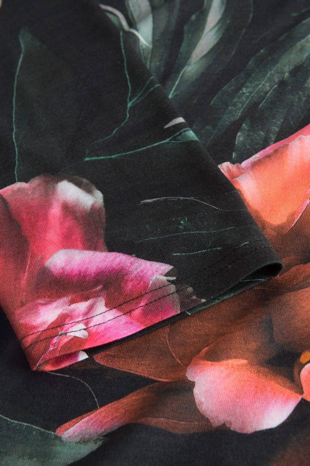 Rösch Nachthemd Im Eleganten Blumendruck V-Ausschnitt Baumwolle/Modal