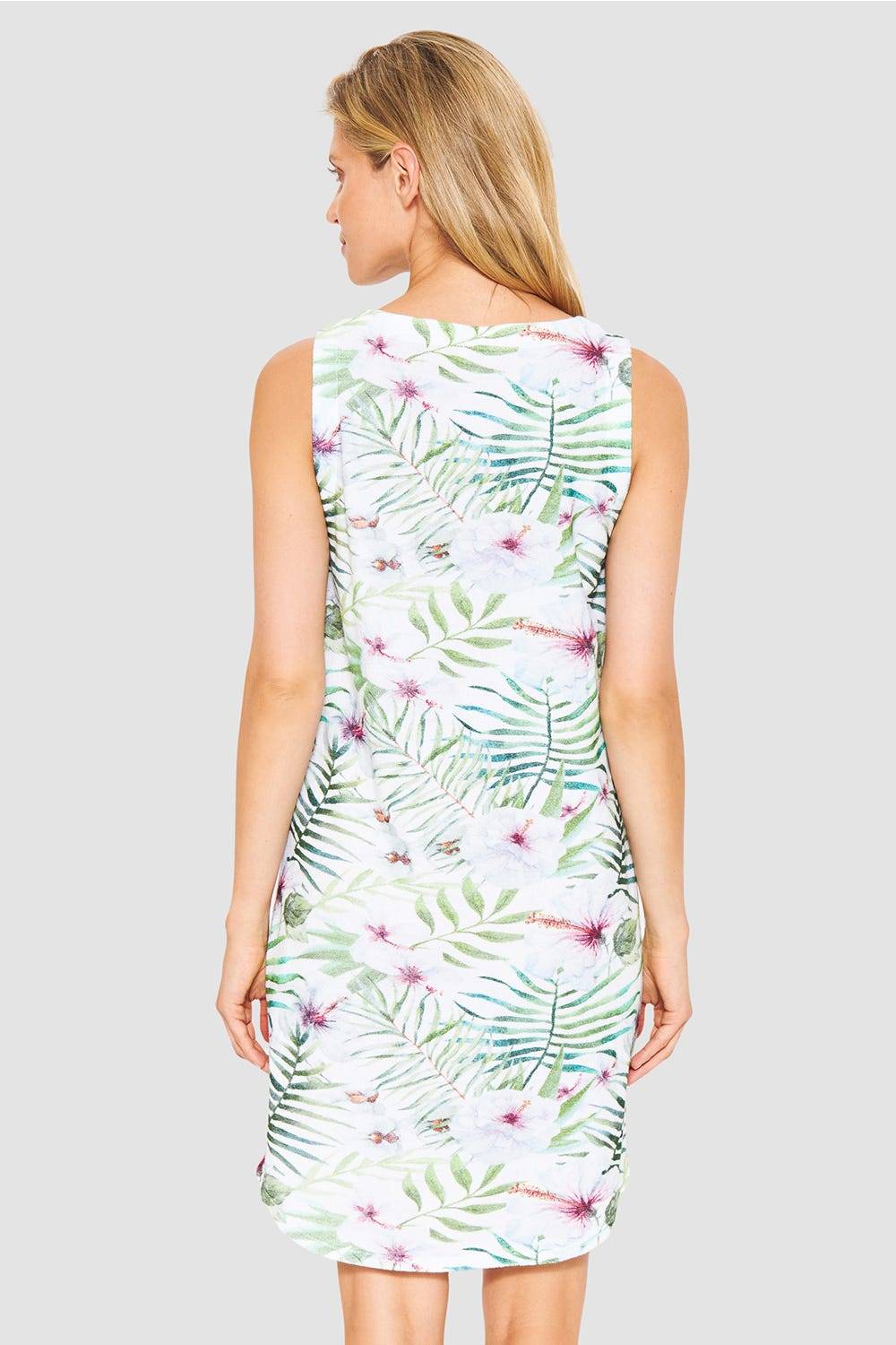 Rösch Nachthemd Im Exotischem Blumendruck Frottee Baumwolle/Polyester