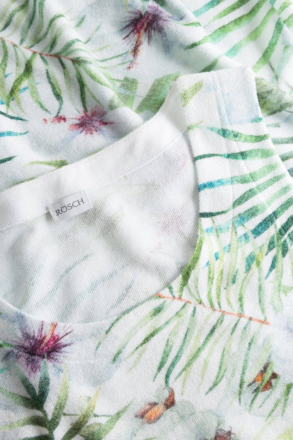 Rösch Nachthemd Im Exotischem Blumendruck Frottee Baumwolle/Polyester