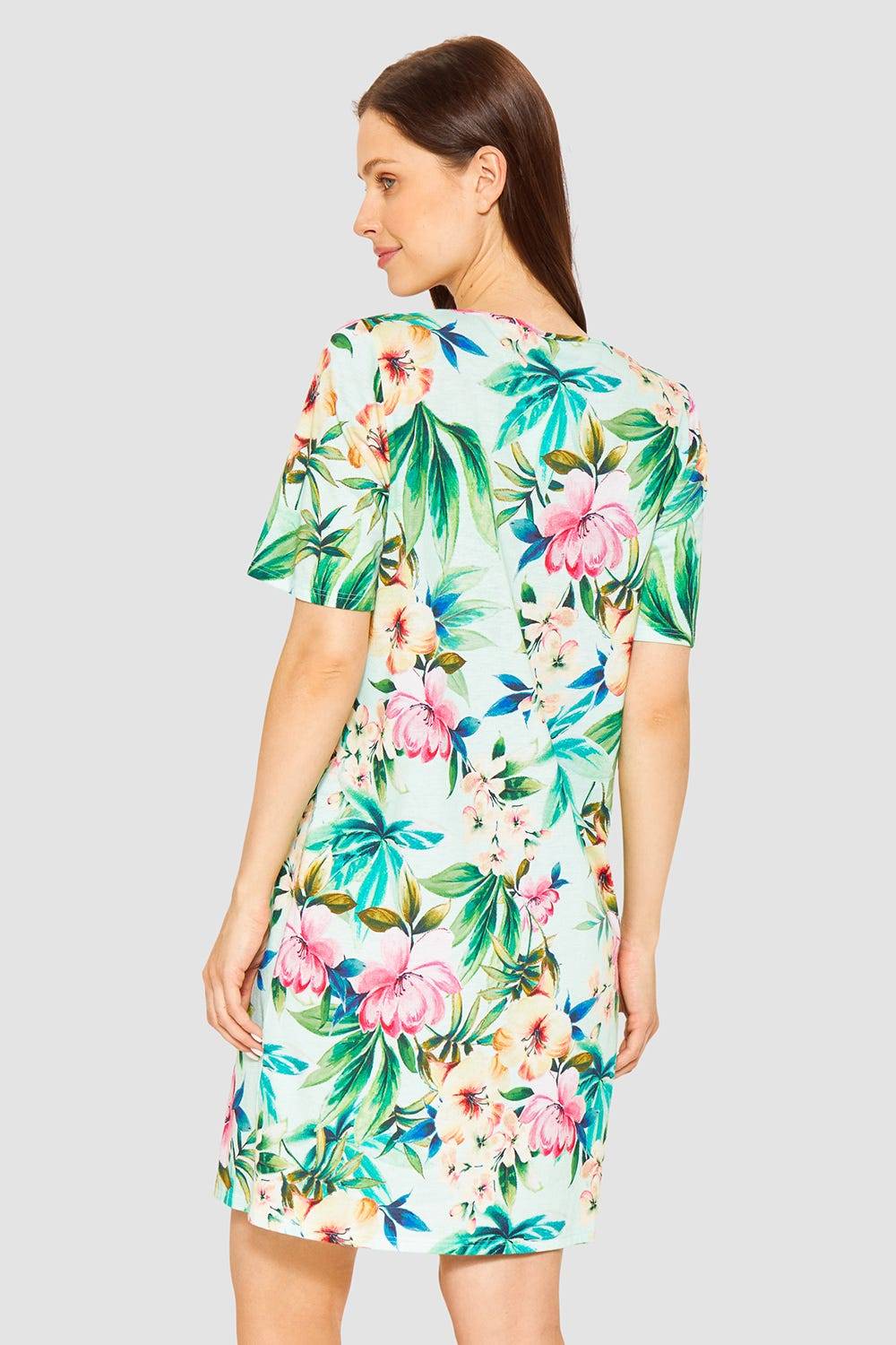 Rösch Nachthemd Im Exotischen Blumendruck Baumwolle/Modal