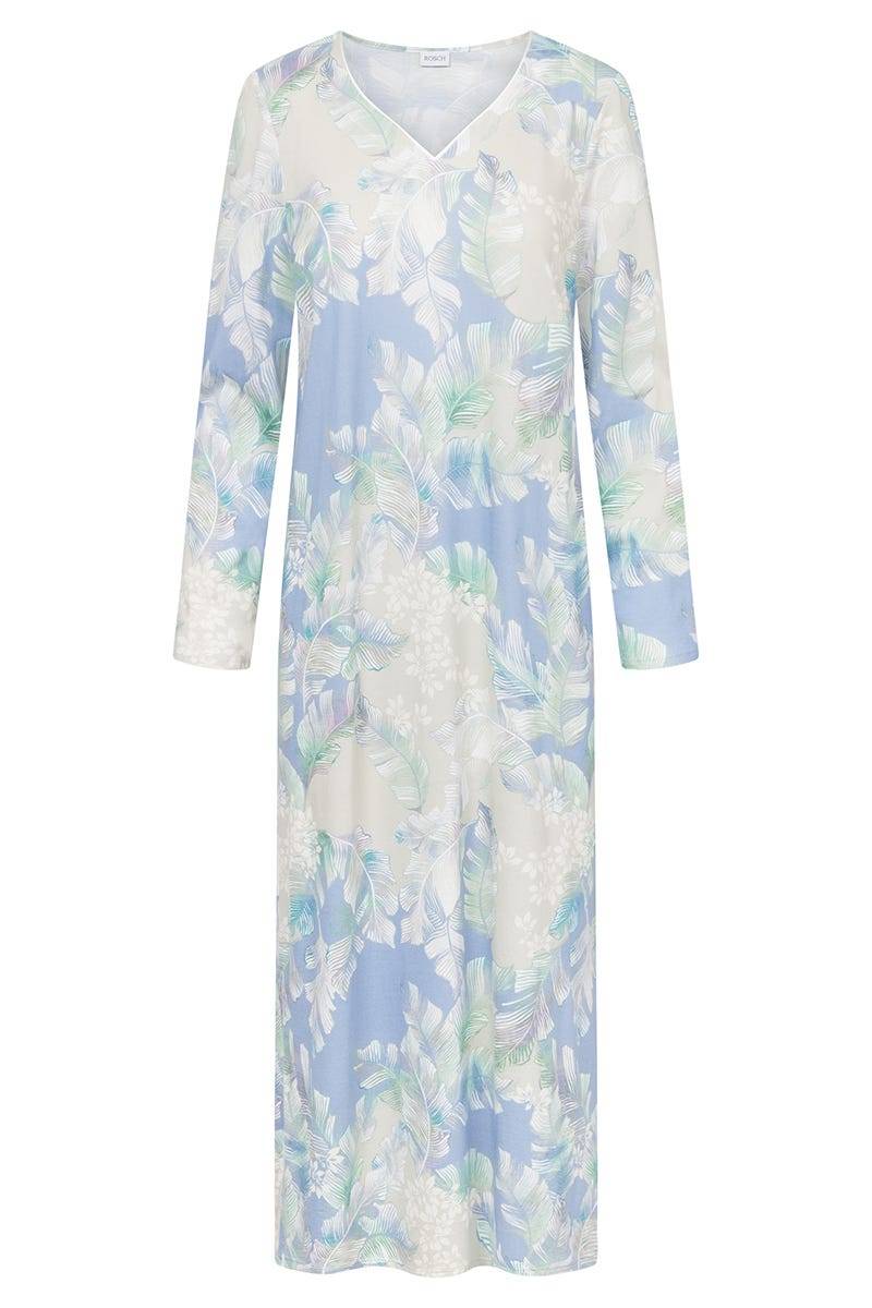Rösch Nachthemd Im Federdruck Art-Style Maxi-Länge Baumwolle/Modal