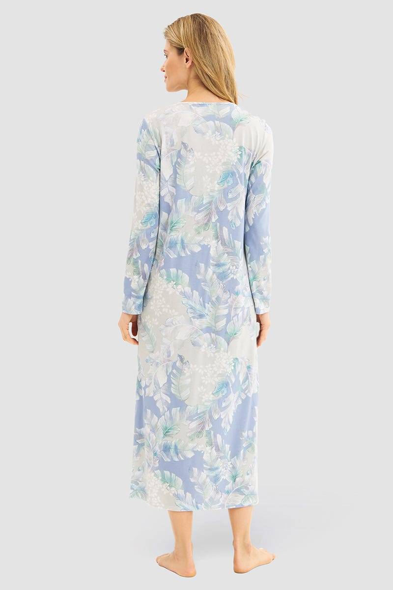 Rösch Nachthemd Im Federdruck Art-Style Maxi-Länge Baumwolle/Modal