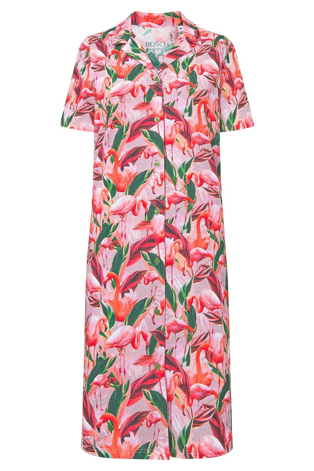 Rösch Nachthemd Im Flamingo-Druck Baumwolle/Elasthan