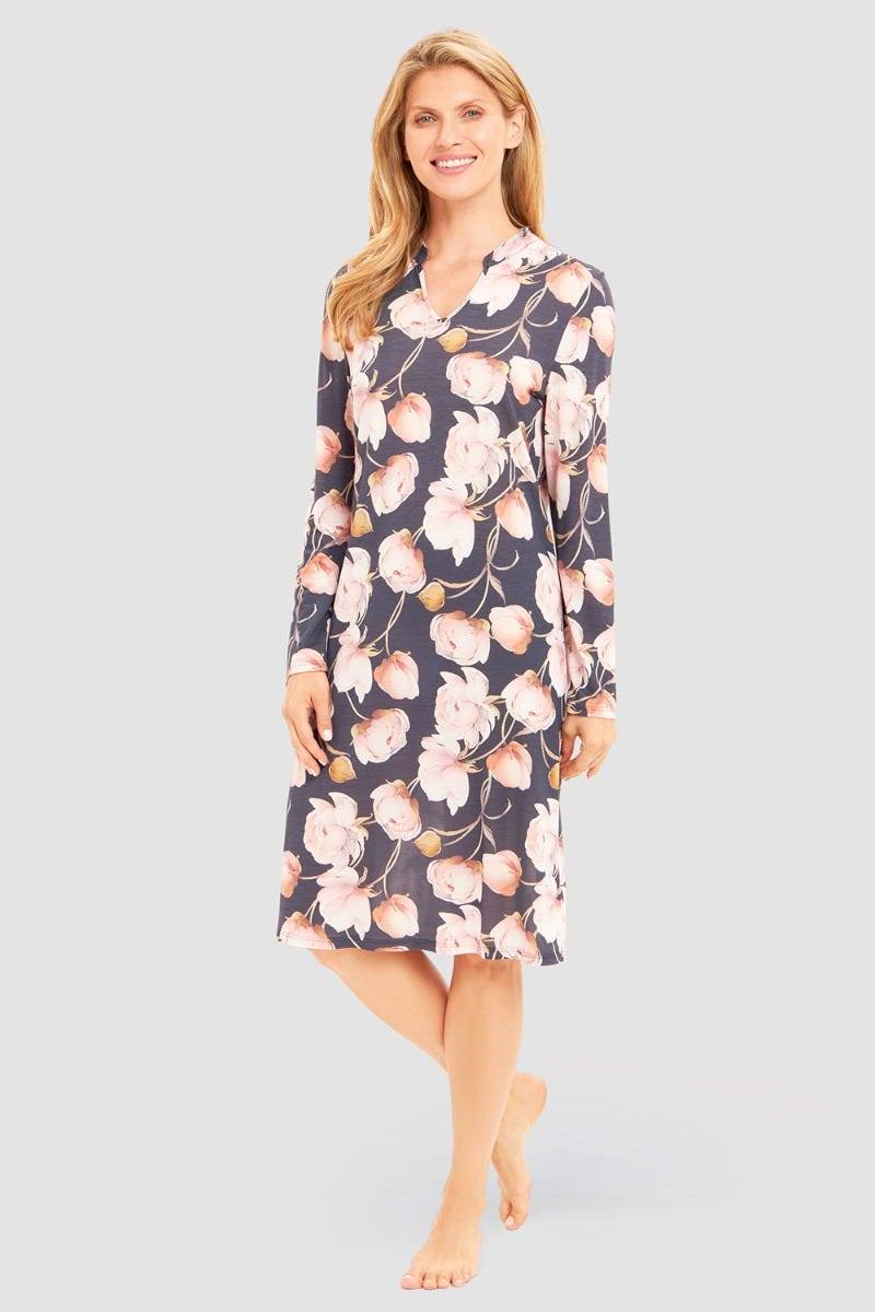 Rösch Nachthemd im floralen Druck romantisch 100% Modal