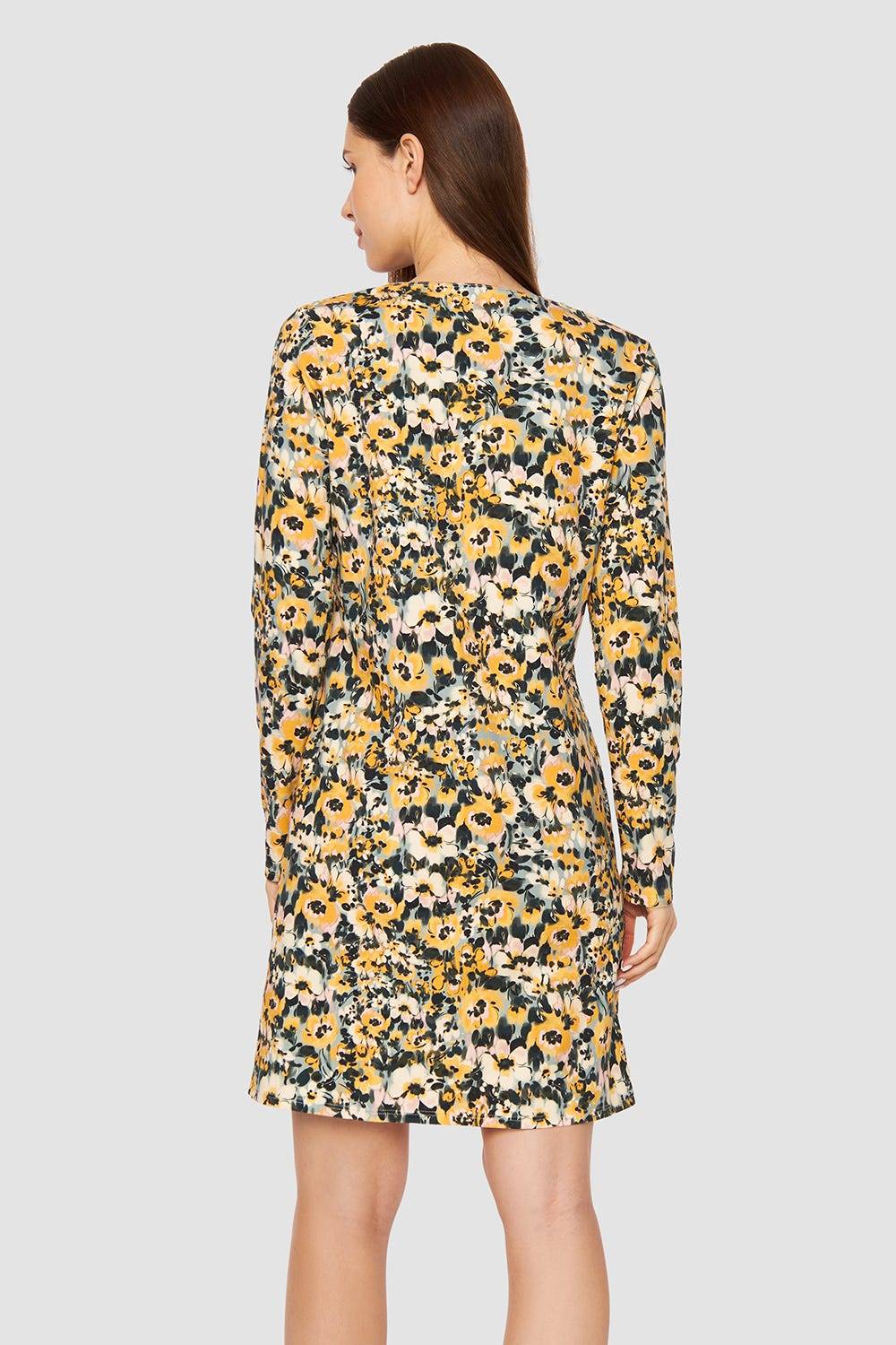 Rösch Nachthemd Im Gelben Blumenmuster Baumwolle/Elasthan