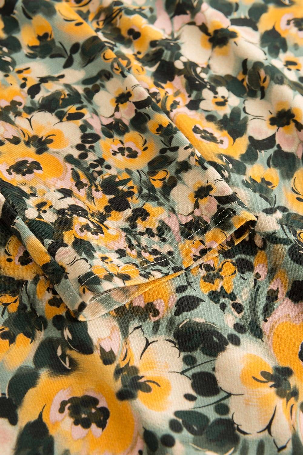 Rösch Nachthemd Im Gelben Blumenmuster Baumwolle/Elasthan