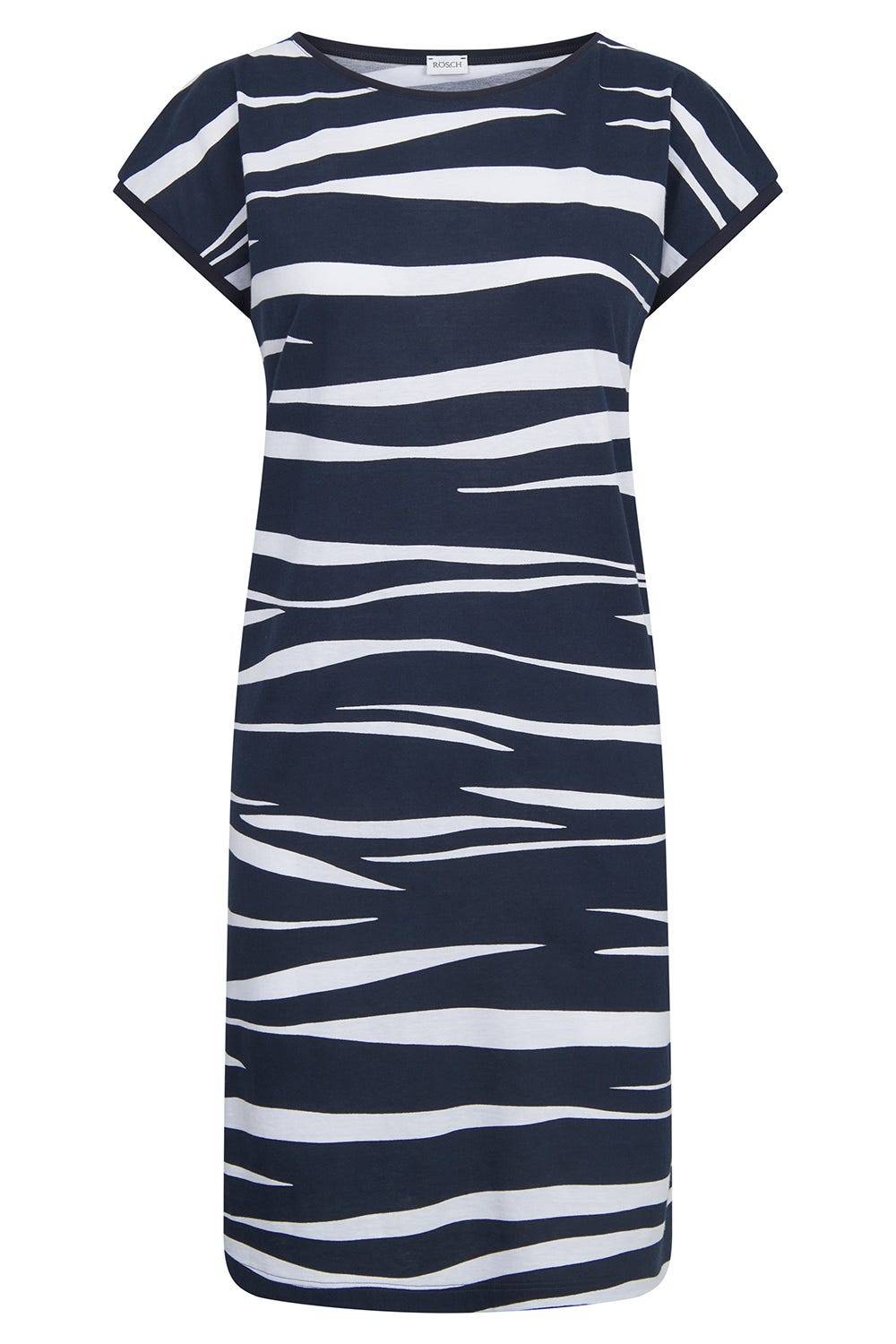 Rösch Nachthemd Im Grafikdruck Wellenförmig 100% Baumwolle