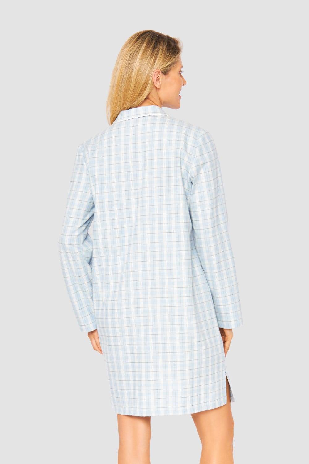 Rösch Nachthemd Im Herrenhemdstil Flanell 100% Baumwolle