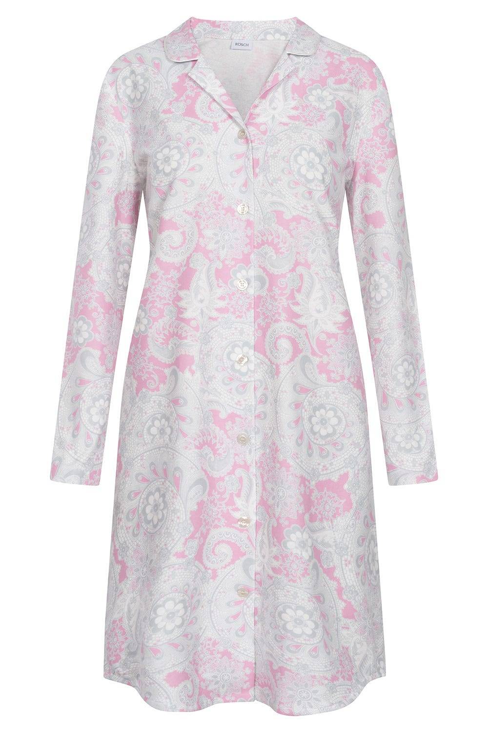 Rösch Nachthemd Im Herrenstil Flanell Kuschlig 100% Baumwolle