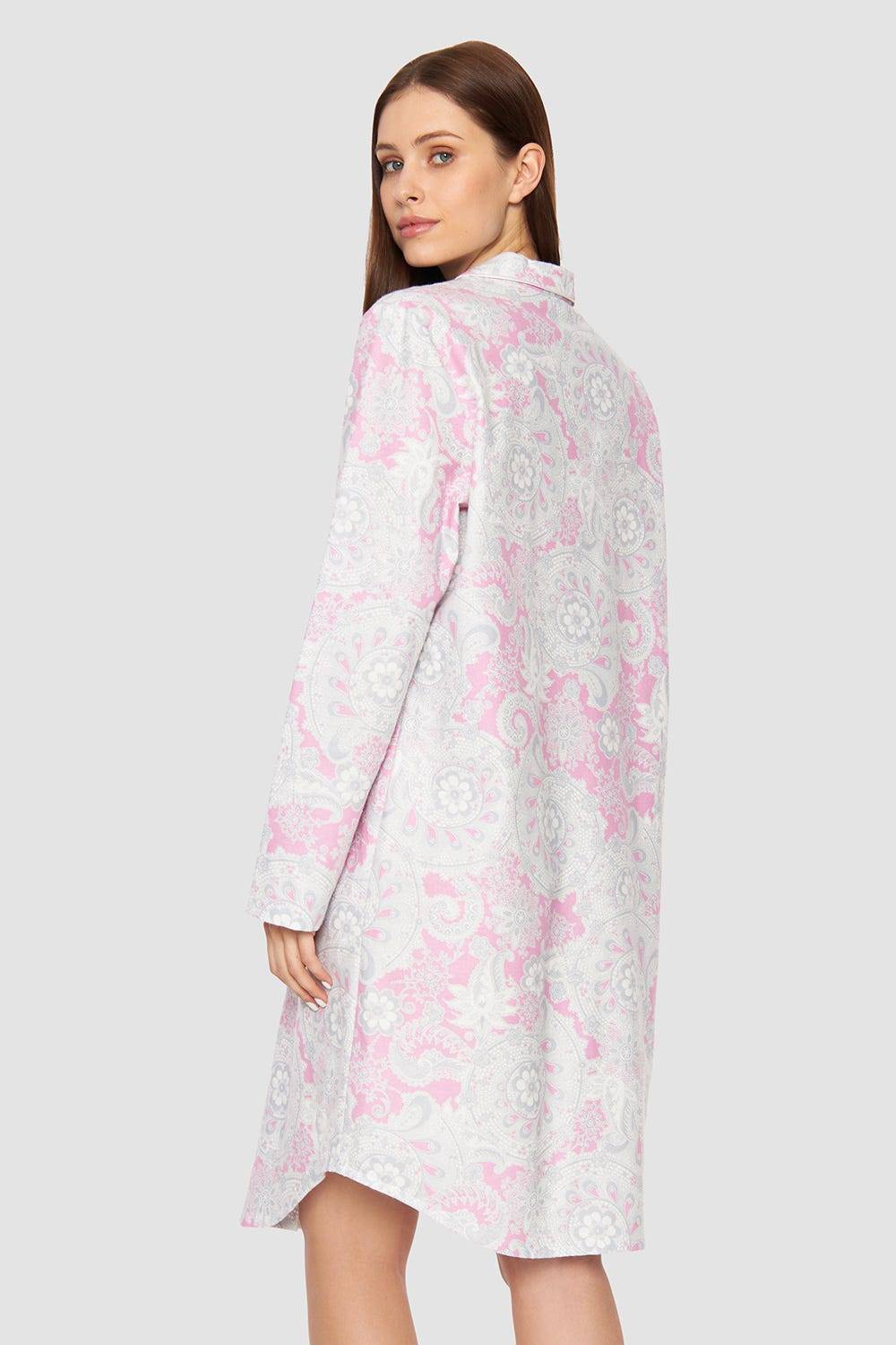 Rösch Nachthemd Im Herrenstil Flanell Kuschlig 100% Baumwolle