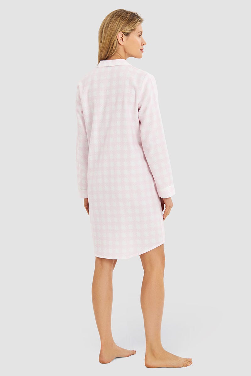 Rösch Nachthemd Im Karo-Druck Aus Flanell 100% Baumwolle