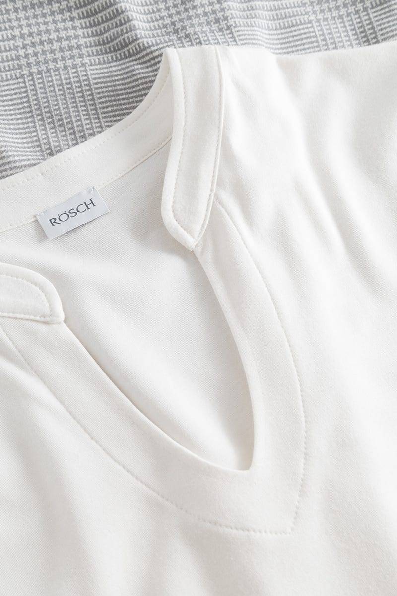 Rösch Nachthemd Im Karo-Druck Mit Blumen Maxi-Länge 100% Baumwolle