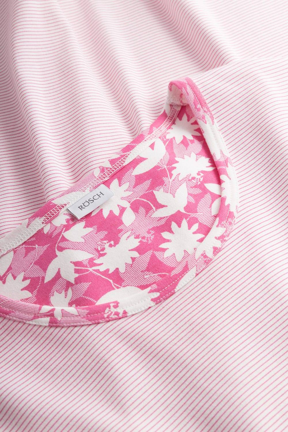 Rösch Nachthemd Im Mustermix Brusttasche Winter Warm 100% Baumwolle