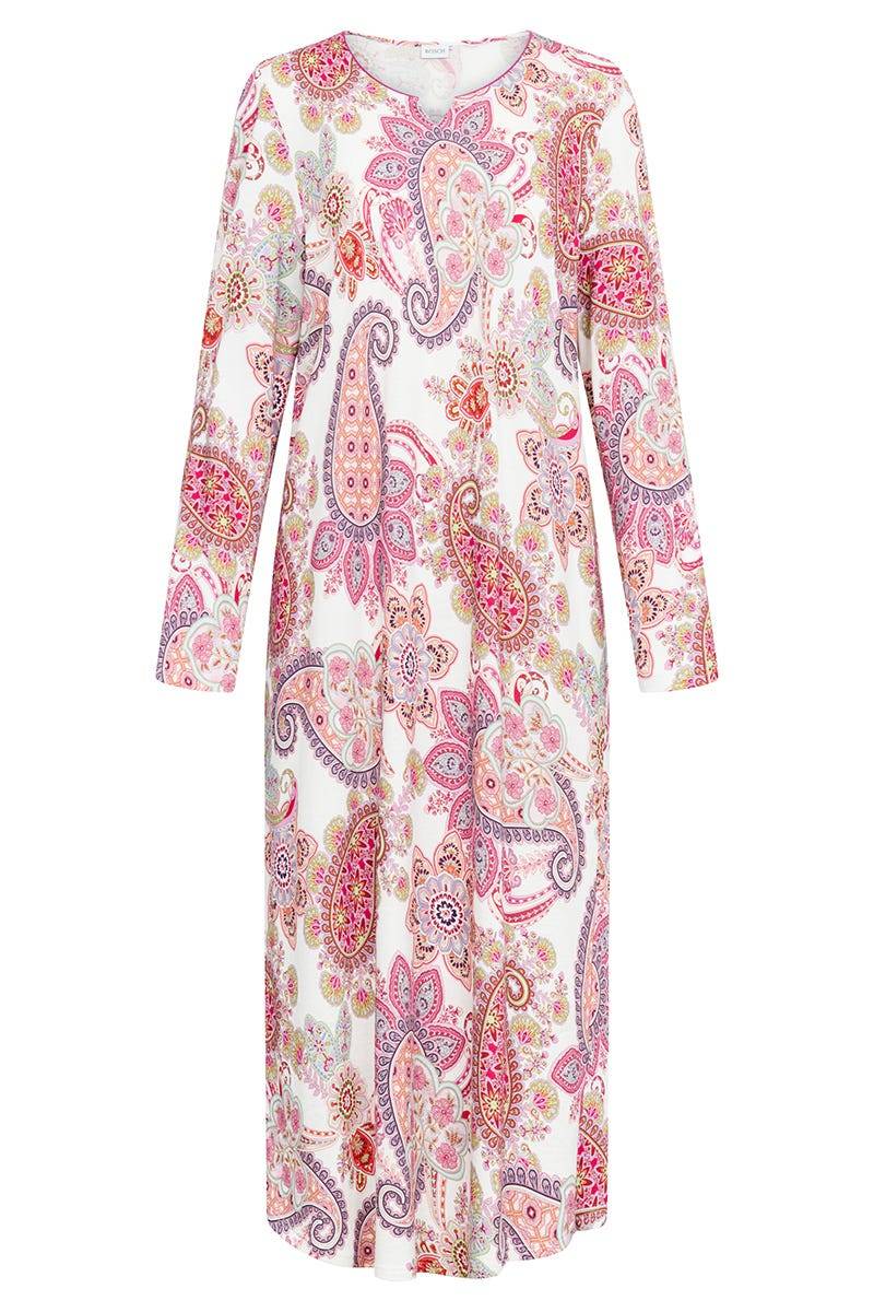 Rösch Nachthemd Im Paisley-Druck Beerenfarben Maxi-Länge Baumwolle/Modal