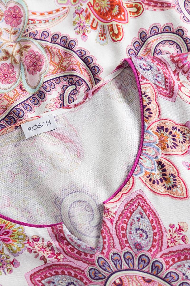 Rösch Nachthemd Im Paisley-Druck Beerenfarben Maxi-Länge Baumwolle/Modal