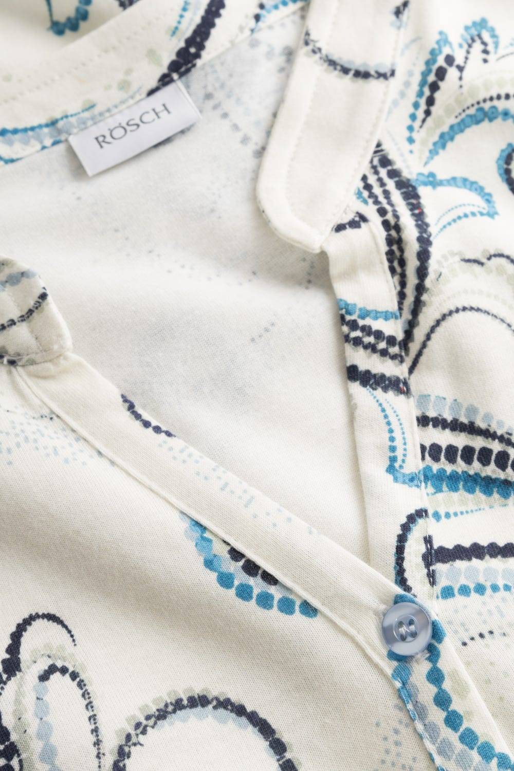 Rösch Nachthemd Im Paisleydruck Hellblau Baumwolle/Modal