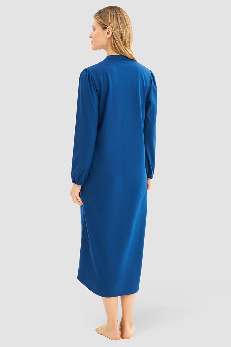 Rösch Nachthemd Im Puristischen Stil Maxi-Länge 100% Baumwolle