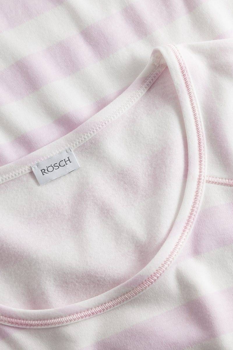 Rösch Nachthemd Im Ringeldruck Rosa Maxi-Länge 100% Baumwolle