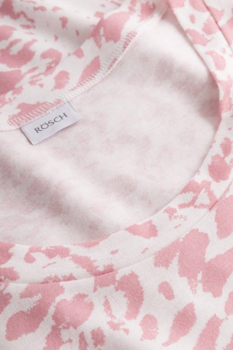 Rösch Nachthemd Im Rosa Druck-Mix Angerauht Kuschelig 100% Baumwolle