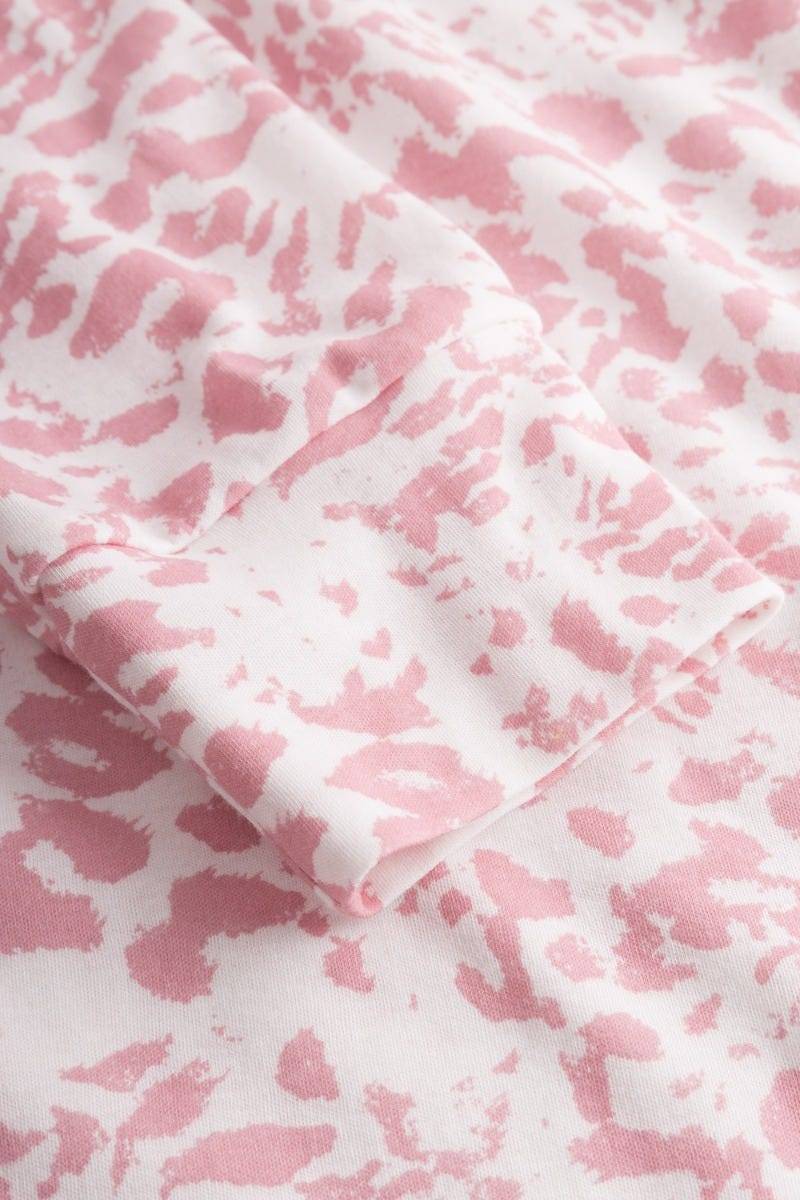 Rösch Nachthemd Im Rosa Druck-Mix Angerauht Kuschelig 100% Baumwolle