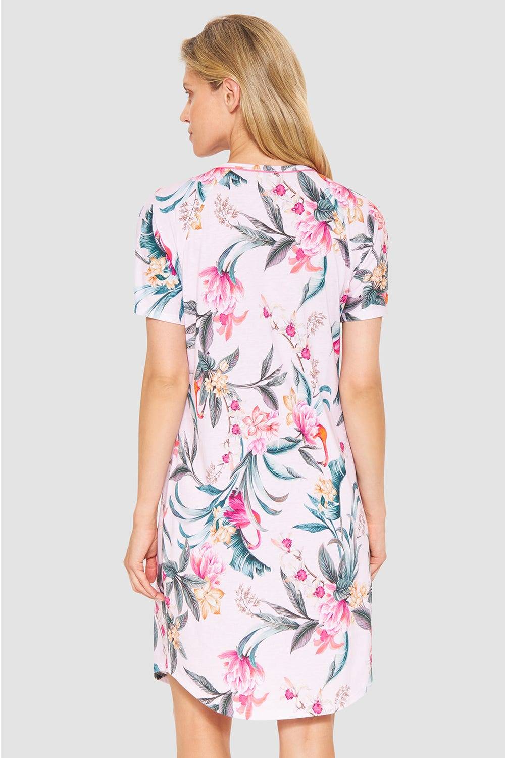 Rösch Nachthemd Im Sommerlichen Blumendruck Exotisch Baumwolle/Modal