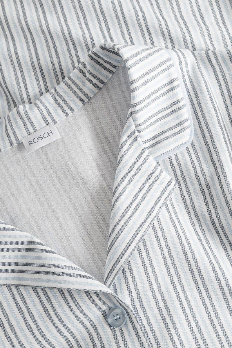 Rösch Nachthemd Im Streifendruck Herrenhemd-Stil 100% Baumwolle