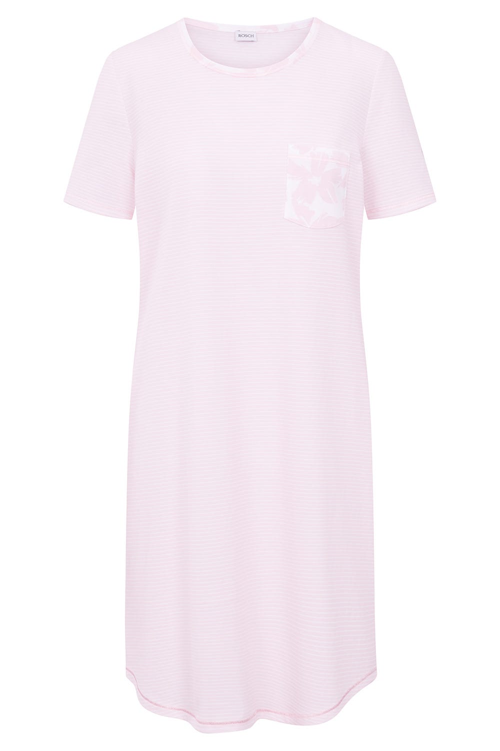 Rösch Nachthemd Im Streifendruck Rosa 100% Baumwolle