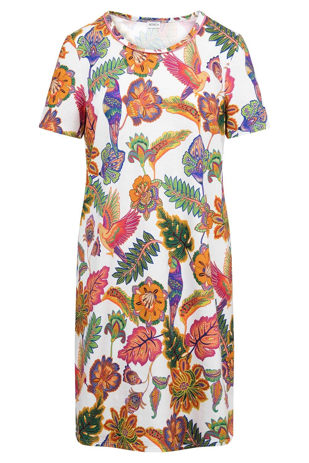 Rösch Nachthemd Kurzarm Mit Blumenprint Exotisch Baumwolle/Modal