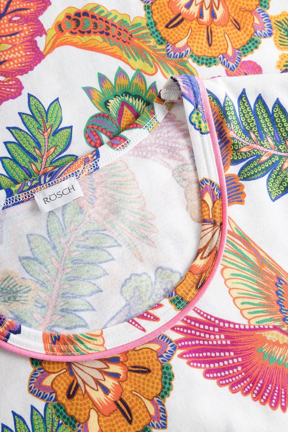 Rösch Nachthemd Kurzarm Mit Blumenprint Exotisch Baumwolle/Modal