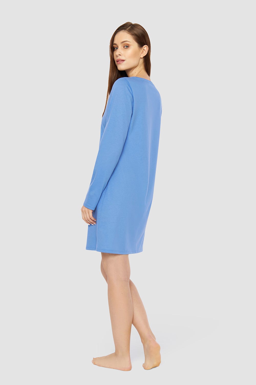 Rösch Nachthemd Mit Bären-Aufdruck Blau 100% Baumwolle