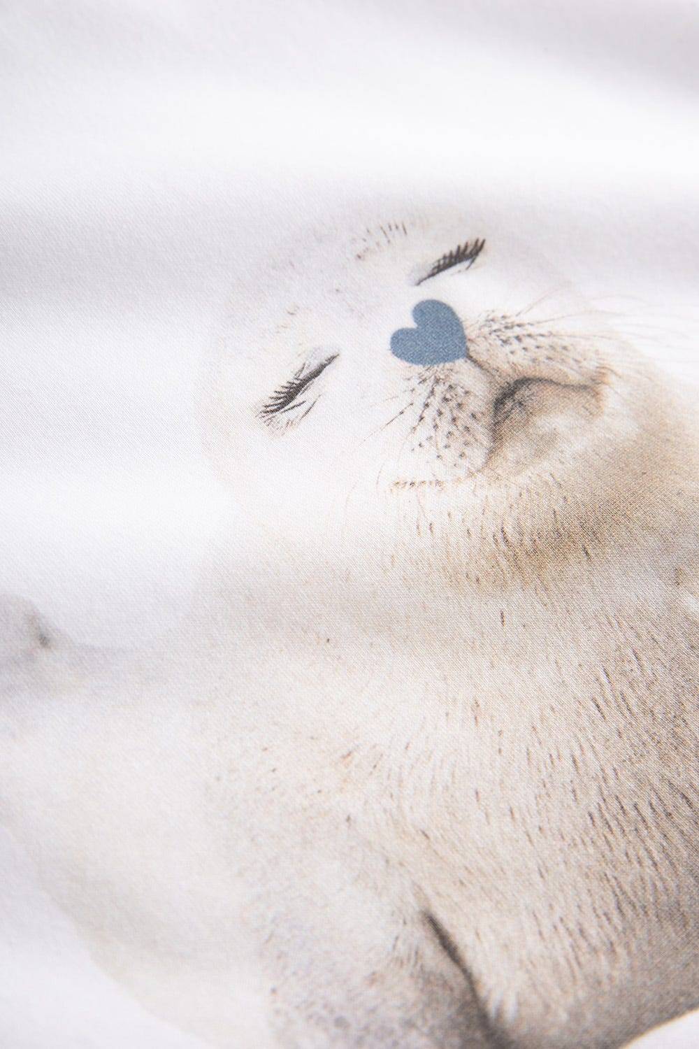 Rösch Nachthemd Mit Motivdruck Robbe Kurzarm 100% Bio-Baumwolle