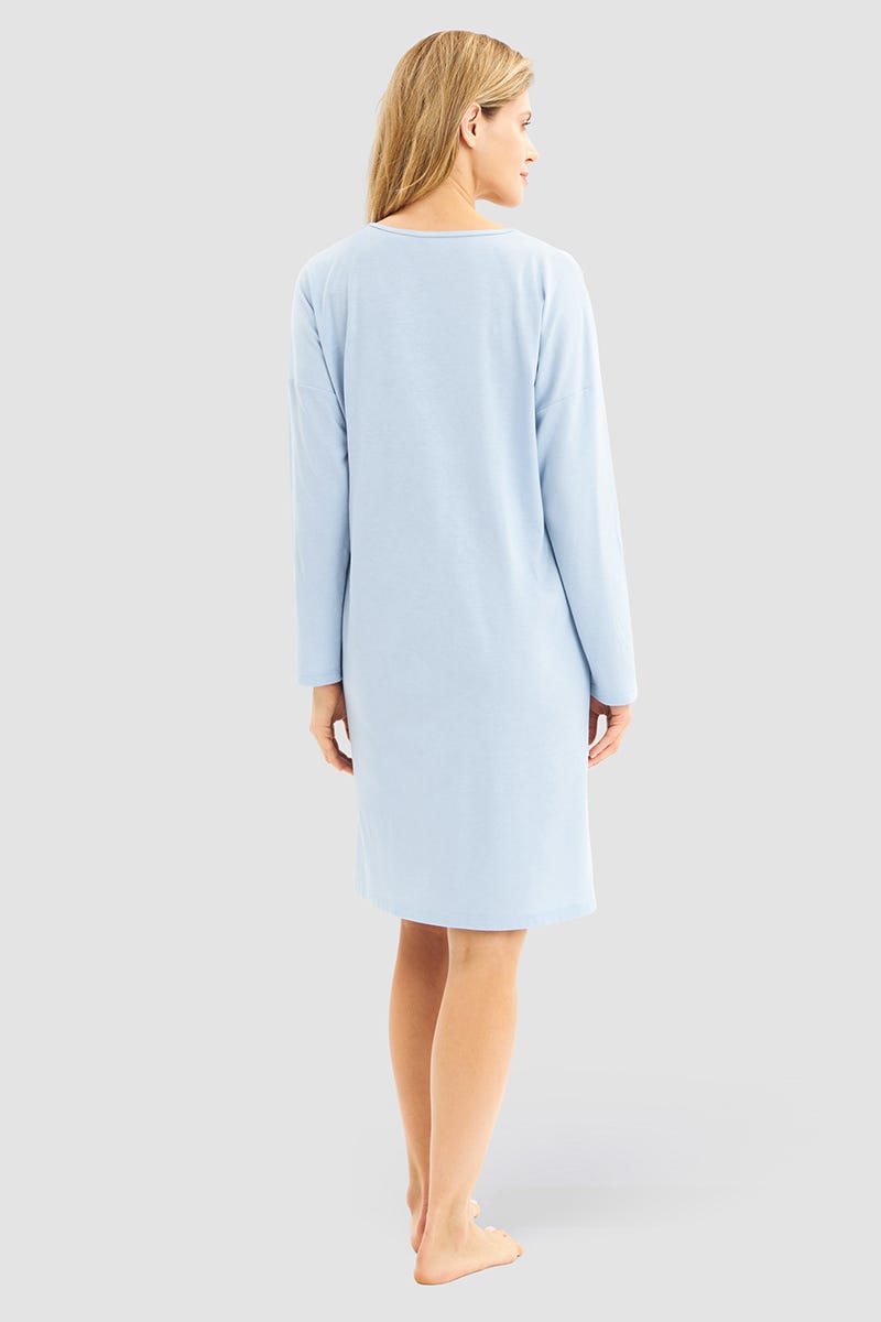 Rösch Nachthemd Mit Schriftzug Im Sportiven Stil Baumwolle/Modal