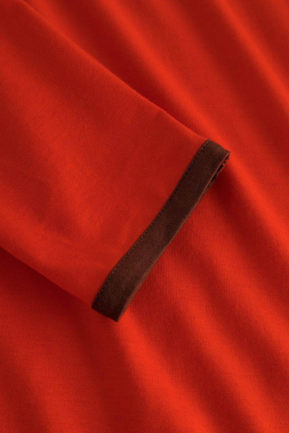 Rösch Nachthemd Mit Schriftzug Rot Braun 100% Baumwolle