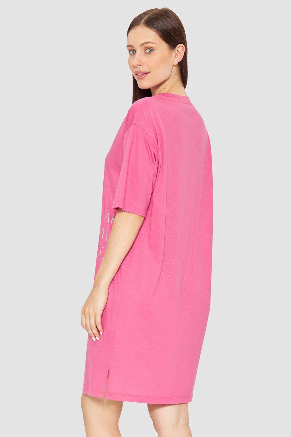 Rösch Nachthemd Mit Schriftzug Sportiv Baumwolle/Modal