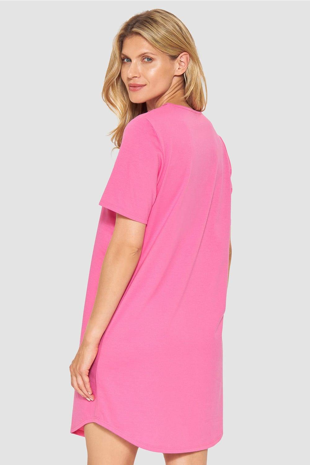 Rösch Nachthemd Mit Spitzendetails Pink Baumwolle/Modal