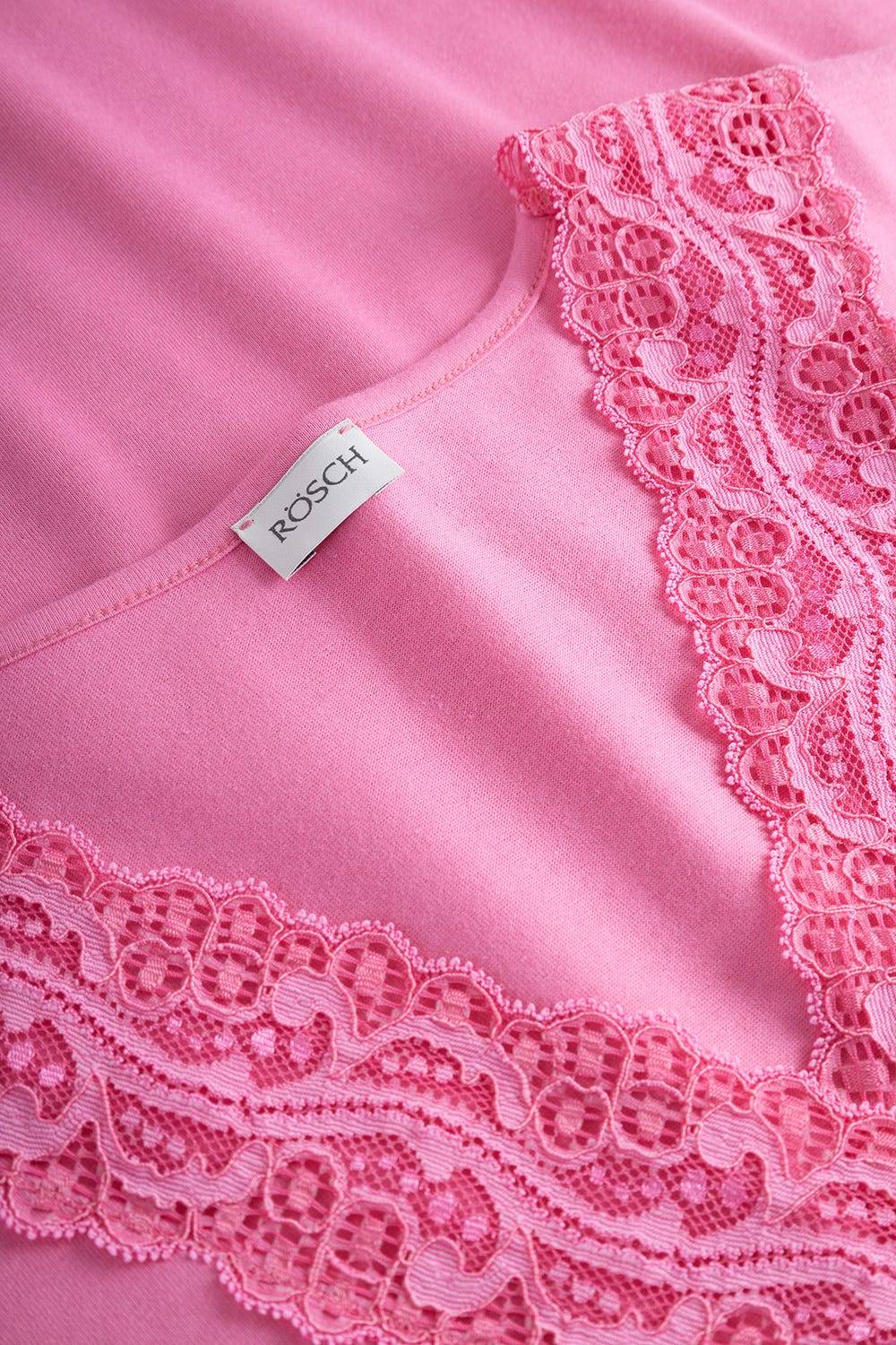 Rösch Nachthemd Mit Spitzendetails Pink Baumwolle/Modal